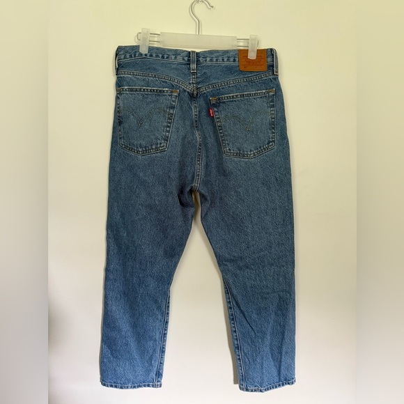 Levis 501 Jeans Women Blue Button Fly High Rise Big E Premium Denim Size 30 - Picture 2 of 9